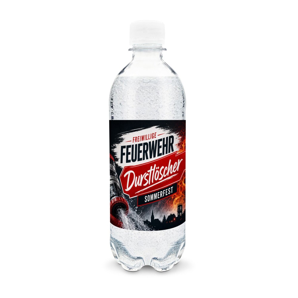 500 ml PromoWater - Mineralwasser mit Kohlensäure, Hergestellt in Deutschland - Papier-Etikett