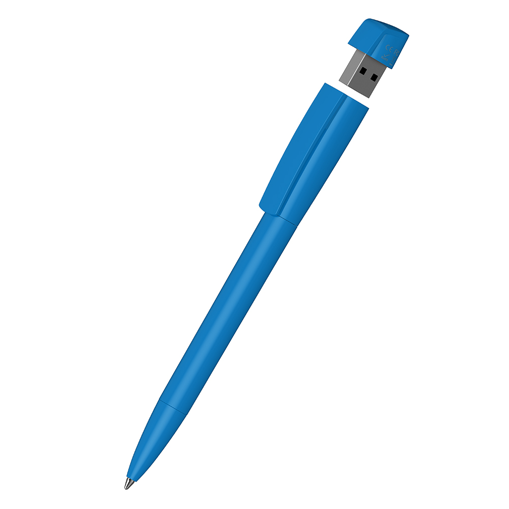 Klio-Eterna - Turnus high gloss USB 2.0 - Drehkugelschreiber mit integriertem USB-Stick - Hellblau