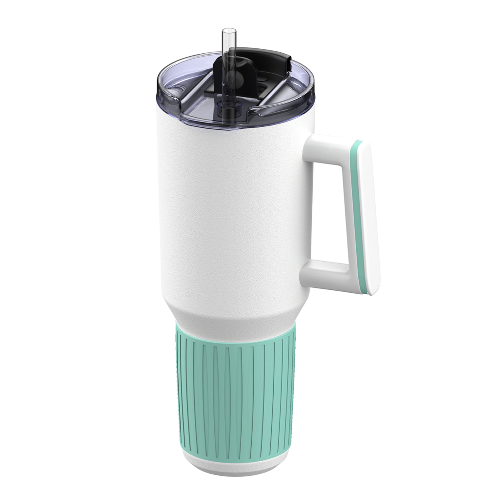 mint, hellblau, weiß