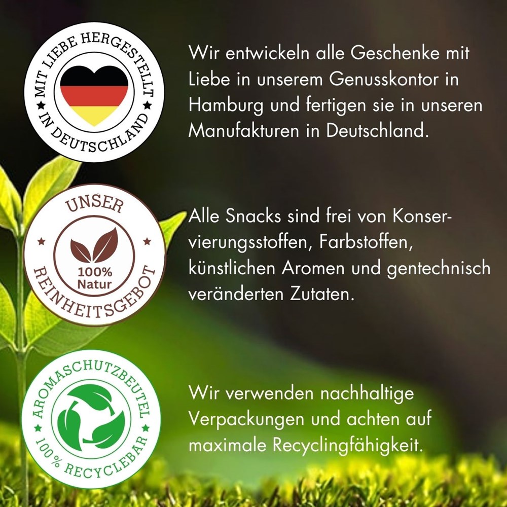 Geschenkkarton mit 1 Premium Snack - Weihnachts-Edition