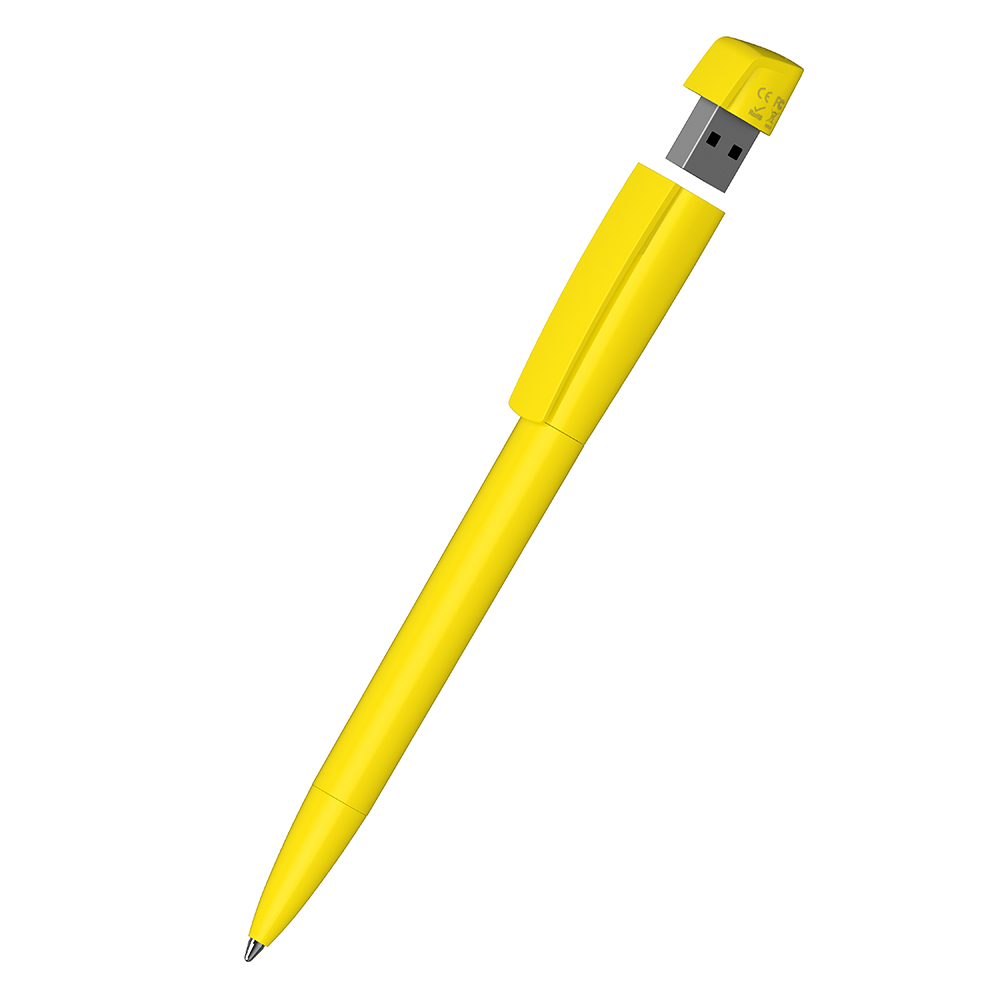 Klio-Eterna - Turnus high gloss USB 2.0 - Drehkugelschreiber mit integriertem USB-Stick - Gelb