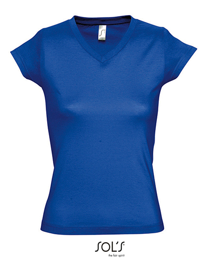 SOL´S - Women´s V-Neck-T-Shirt Moon - Royal Blue 241