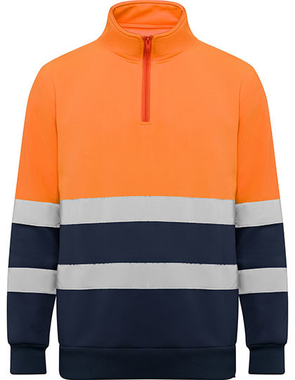 Roly Workwear - Sweatshirt Spica - Navy Blue 55, Fluor Orange 223