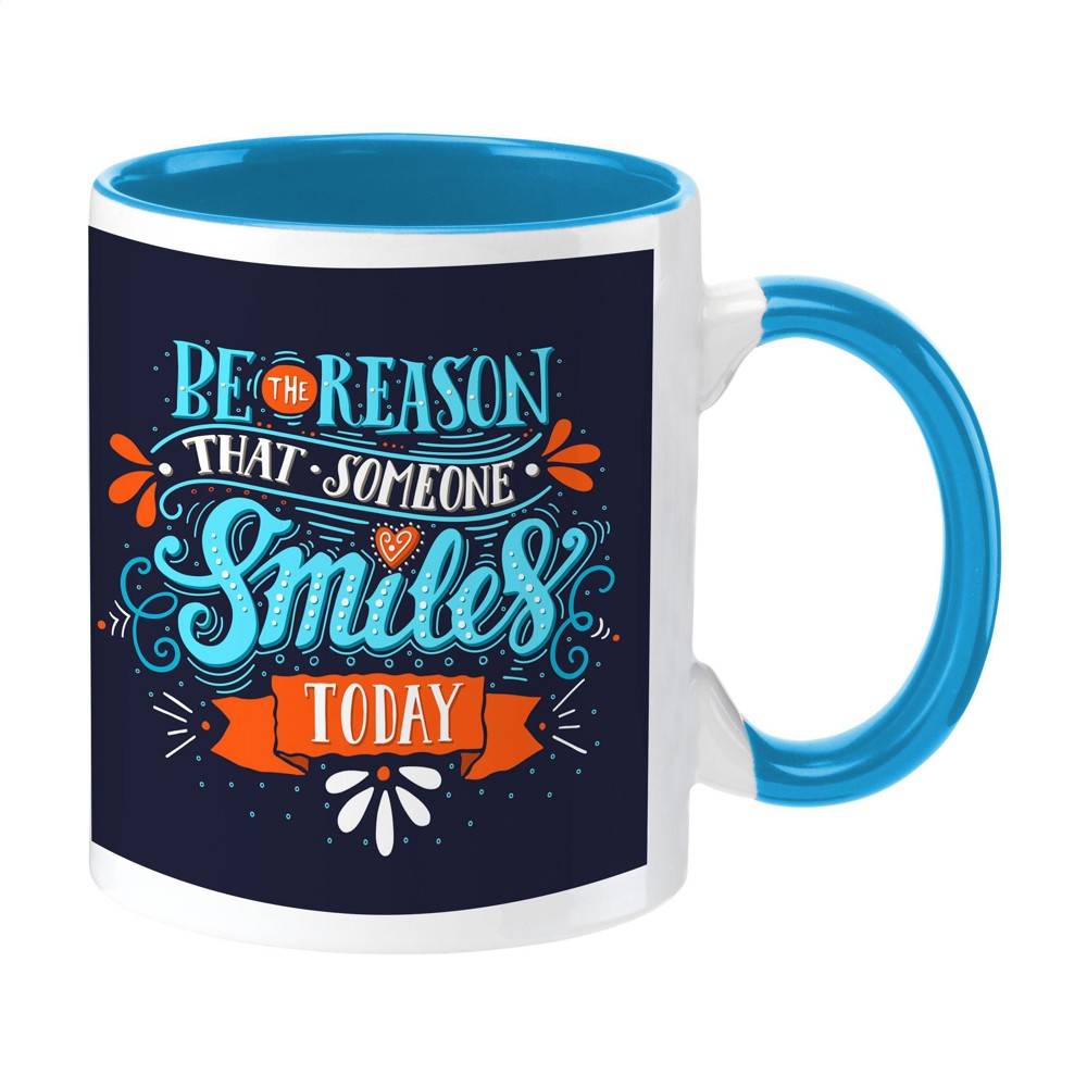 Full Colour Mug Colorato 350 ml Tasse - hellblau (± PMS 298C)