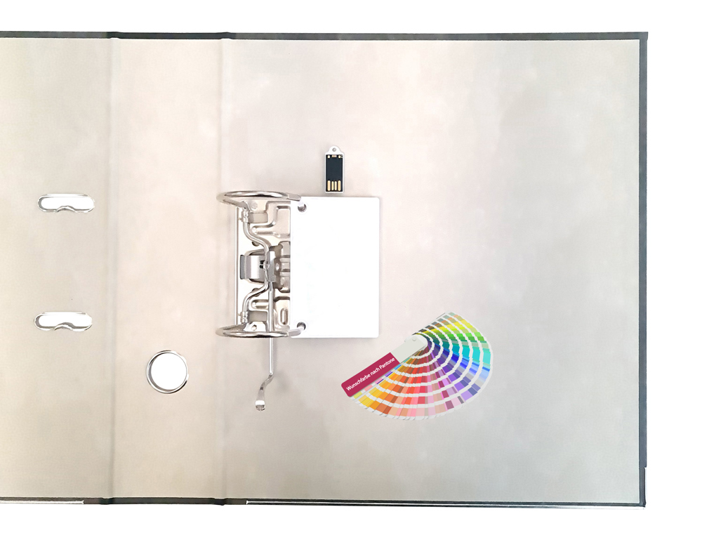 USB-Stick zum Abheften in Ordner O02 USB 2.0 COB  32 GB Wunschfarbe nach PantoneUSB 2.0 Flash Disk 32 GB