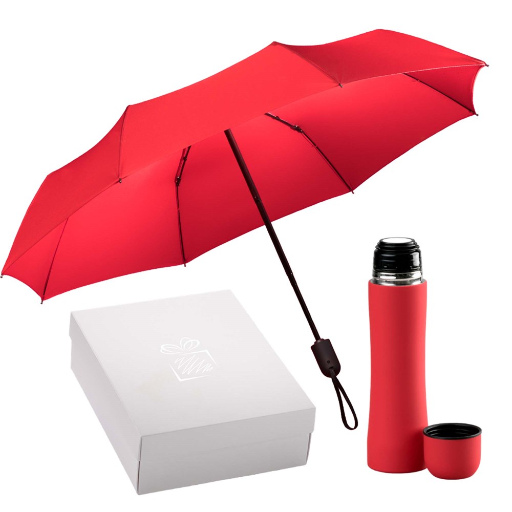 Auto Set: Thermosbecher & Vollautomatischer Regenschirm