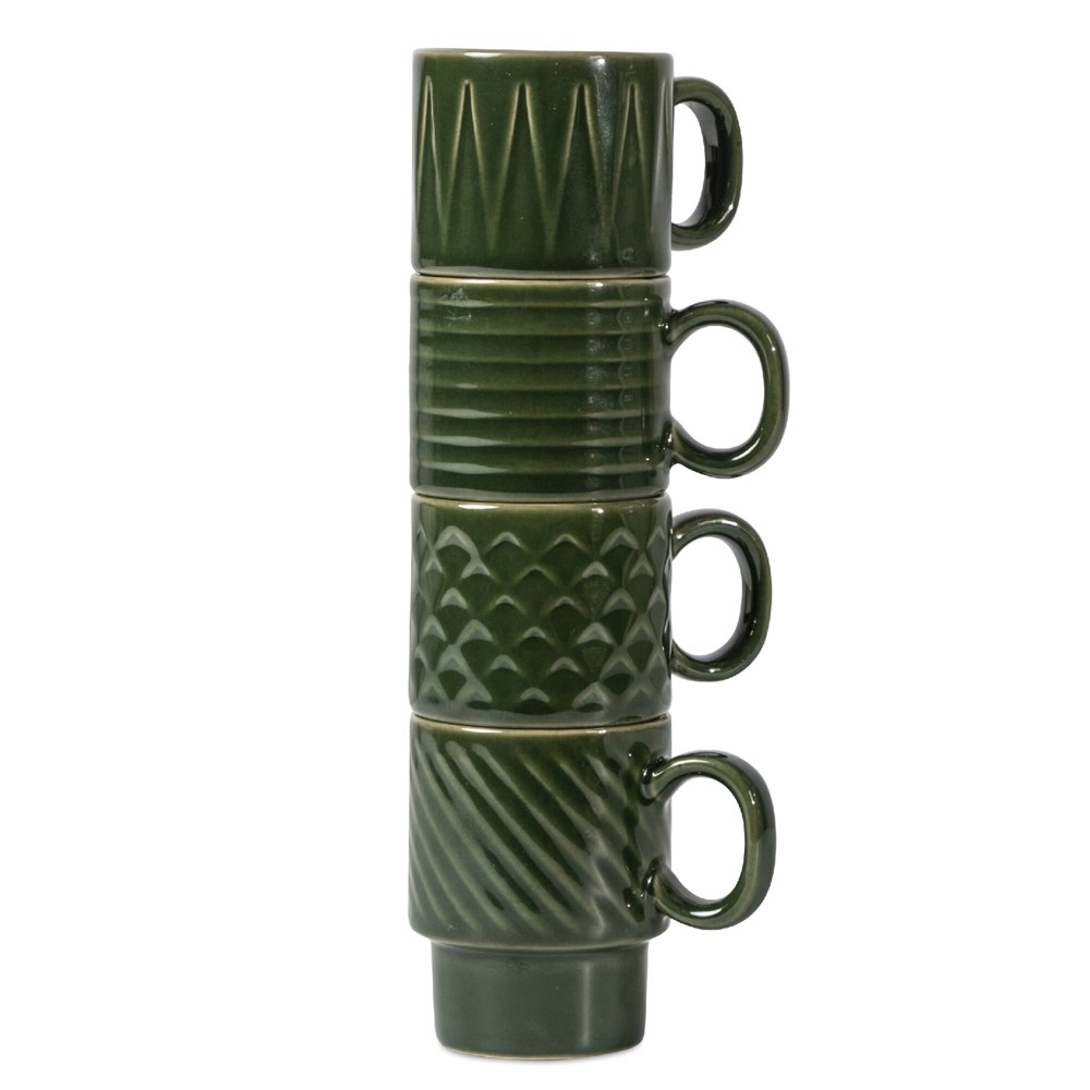 Sagaform Kaffee &amp; Mehr Espressotasse 4-tlg. 100ml - dunkelgrün