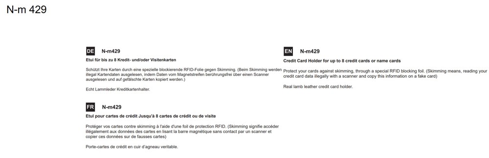 Nestler-matho RFID Lederetui