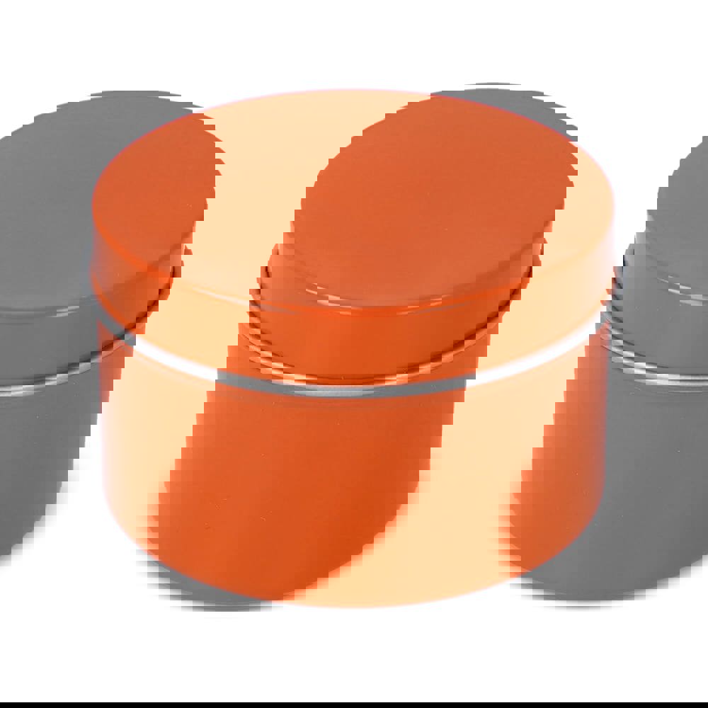 Kirtan-Duftkerze auf Pflanzenbasis in großer recycelter Dose - orange