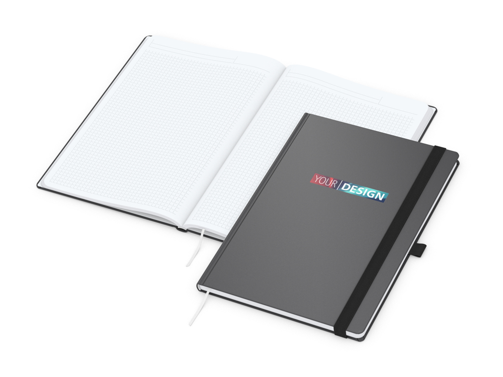 Notizbuch Vision-Book EXPRESS, A4, White, Winkelkaro, anthrazit