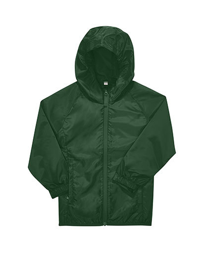 B&C BE INSPIRED - Kids #Reset Windbreaker - Bottle Green