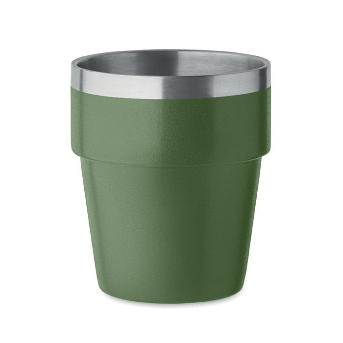 ACERITO - Doppelwandiger Trinkbecher 250 - dunkelgrün