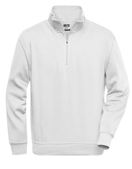 Daiber - Workwear Half Zip Sweat - white