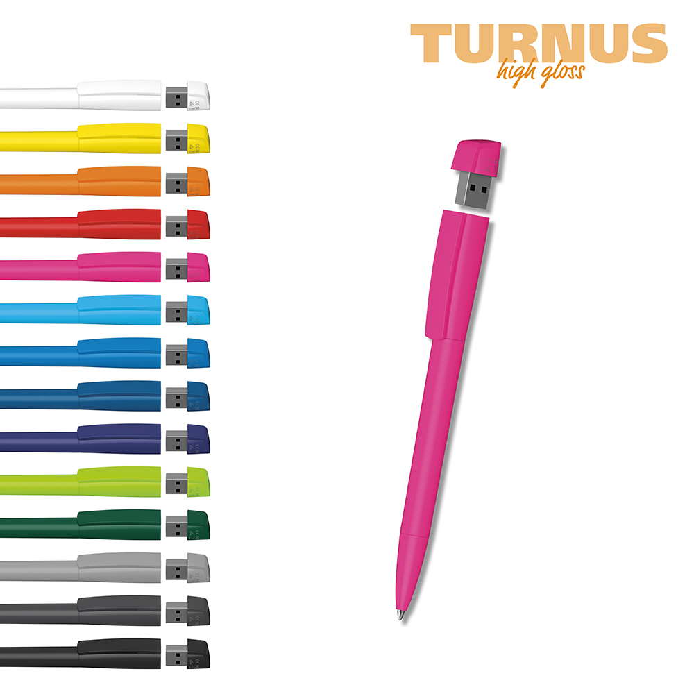 Klio-Eterna - Turnus high gloss USB 2.0 - Drehkugelschreiber mit integriertem USB-Stick