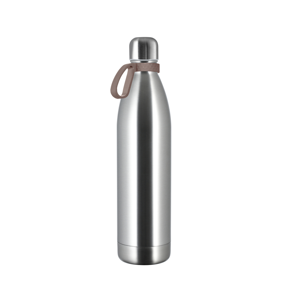 Thermotrinkflasche RETUMBLER-NIZZA XL - silber, braun