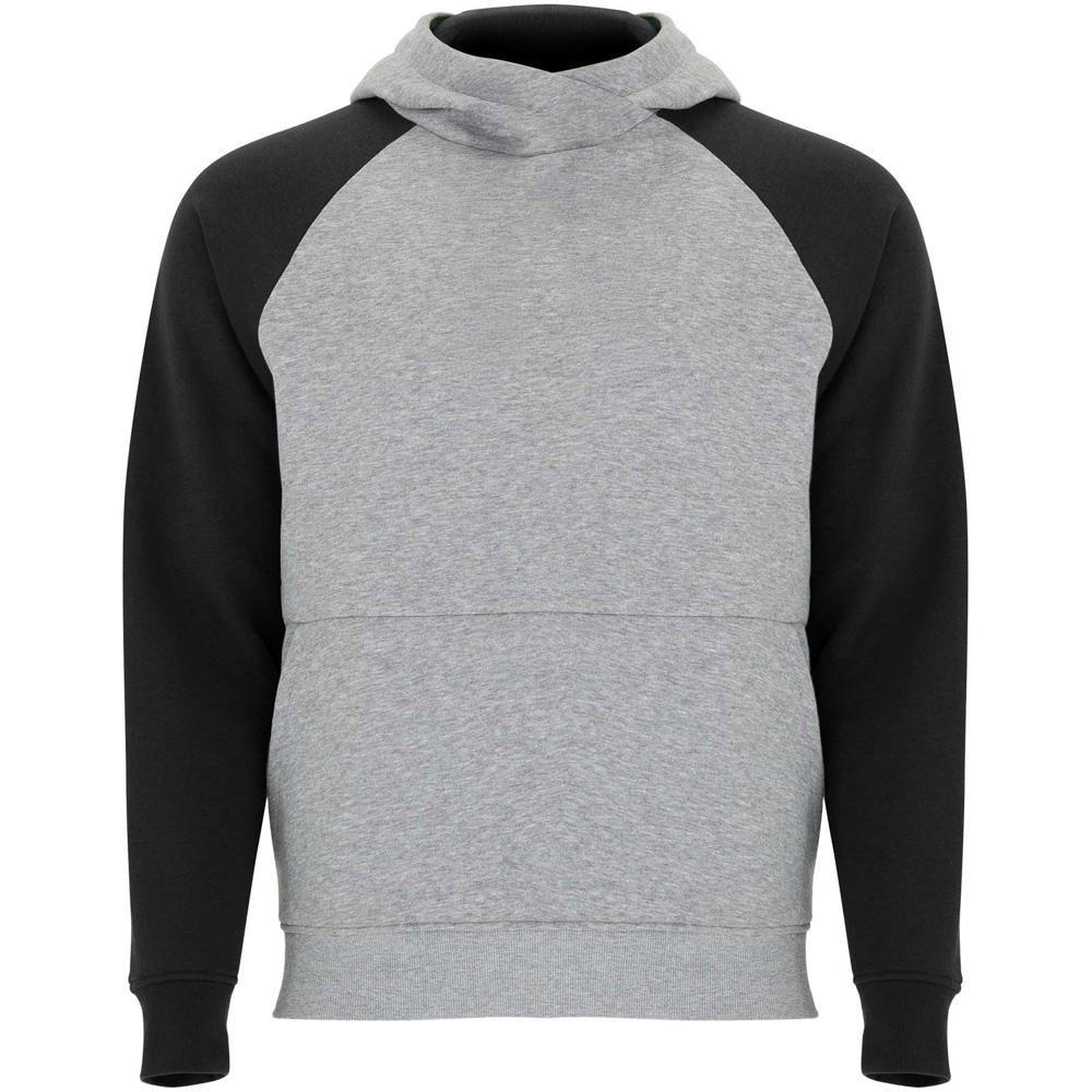 Badet 280 g/m² zweifarbiger Kapuzenpullover für Kinder - heather grau, schwarz