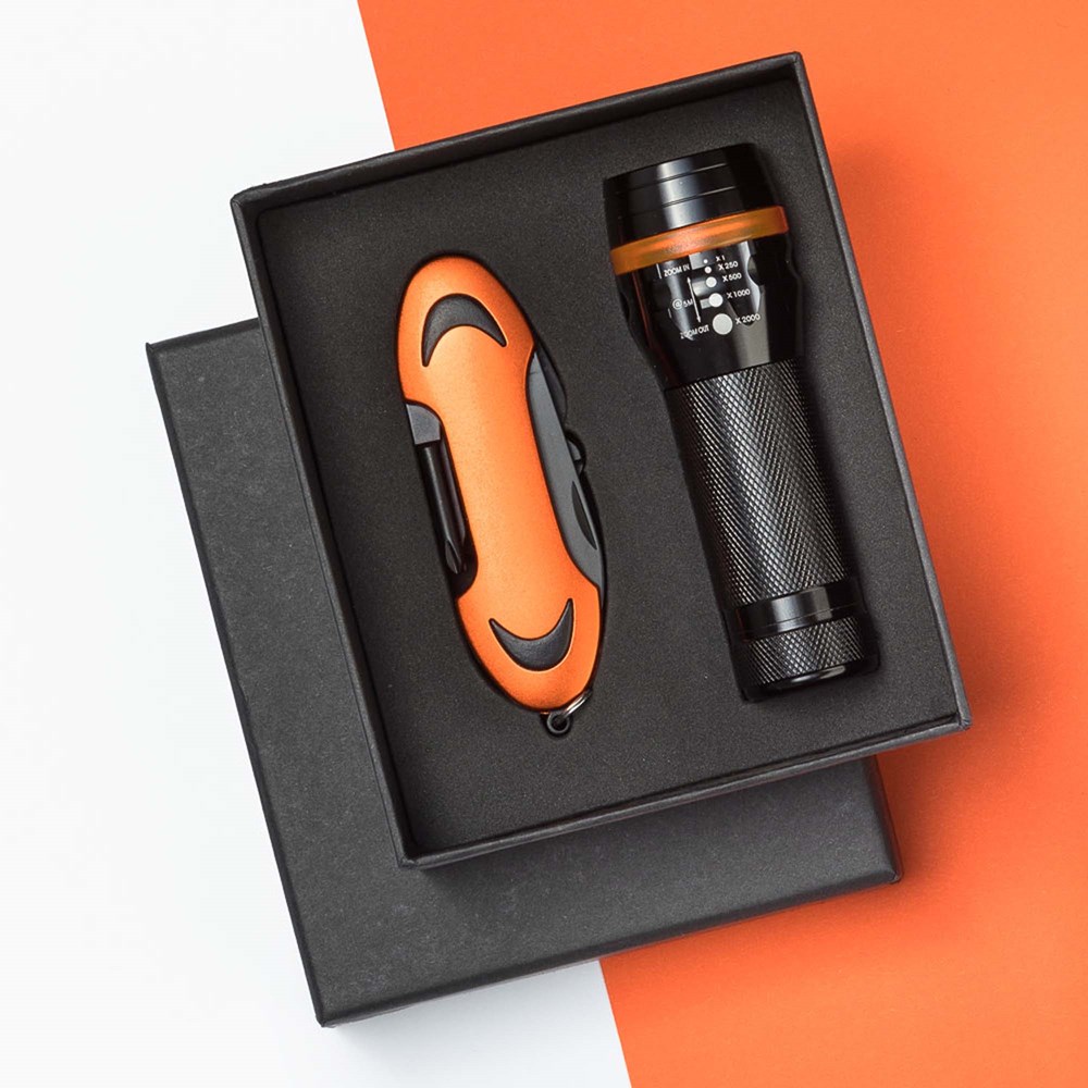 Set Colorado I: Taschenlampe Und Taschenmesser