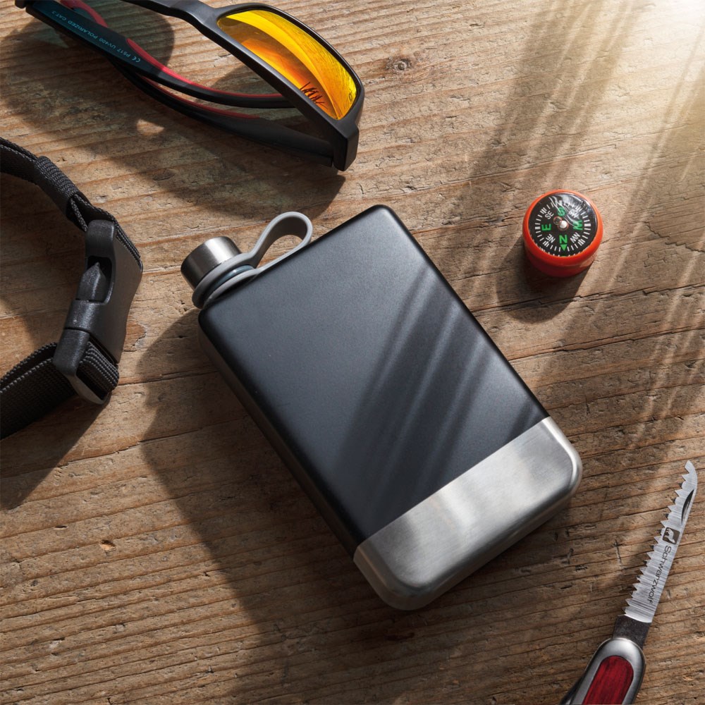 Schwarzwolf outdoor® HALTI Metall-Flachmann 0,266 l