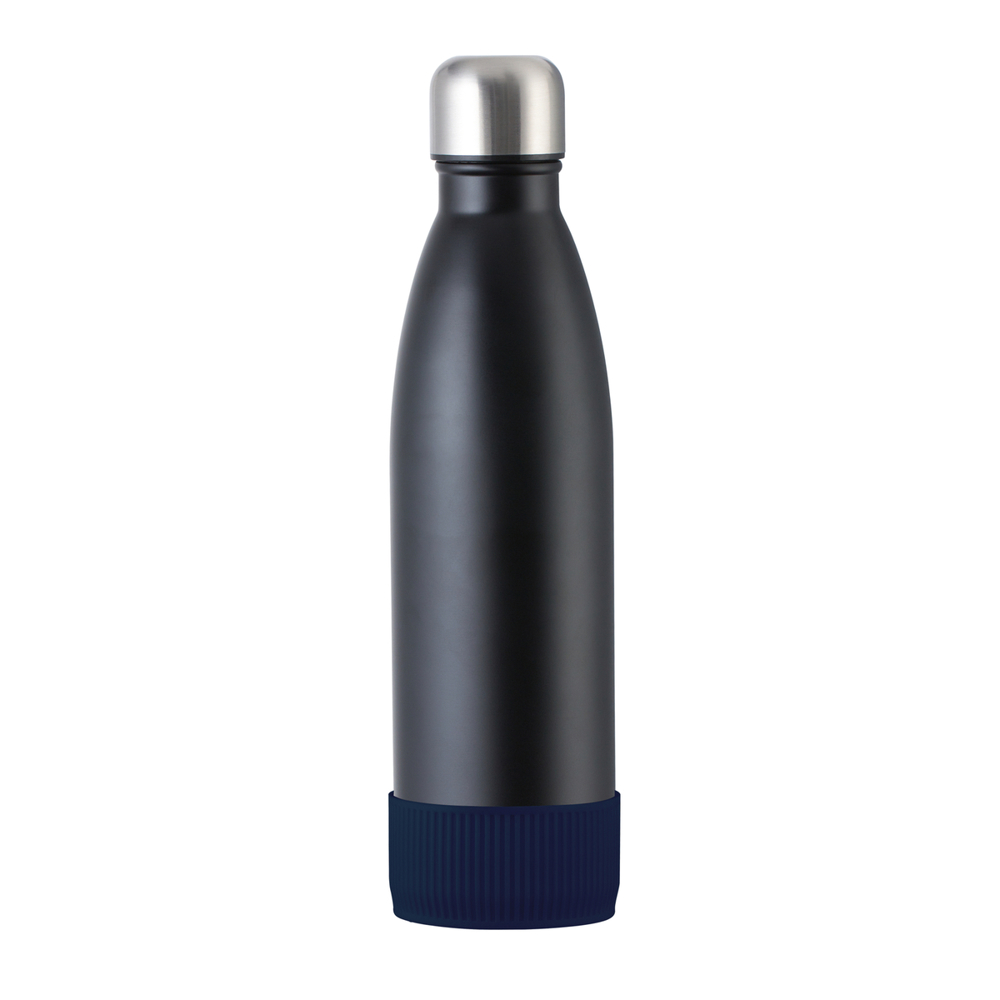 Trinkflasche RETUMBLER-myTOULON - dunkelblau, schwarz, silber