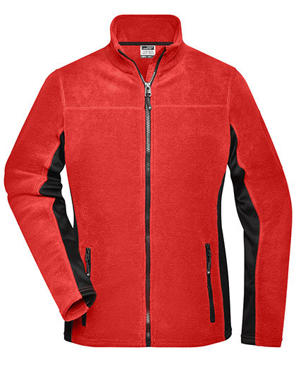 Daiber - Ladies´ Workwear Fleece Jacket -STRONG- - Red, Black