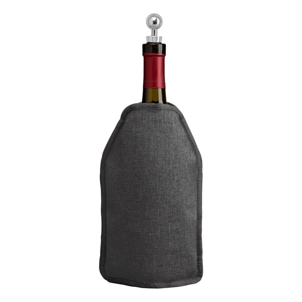 Nest Weinflaschen-Kühltasche mit meliertem Muster aus recyceltem Polyester – 16,3 x 22,5 cm