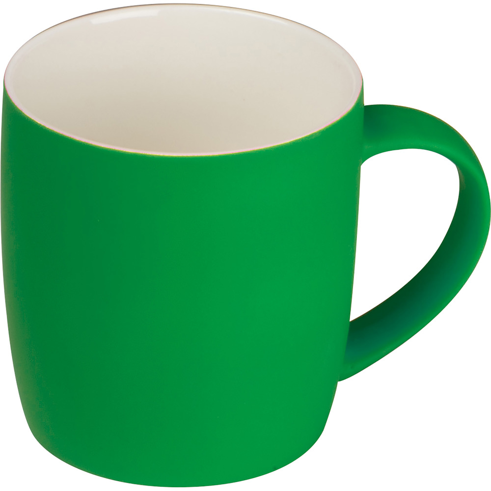 Tasse aus Porzellan, außen gummiert, 300ml ULF - Grün