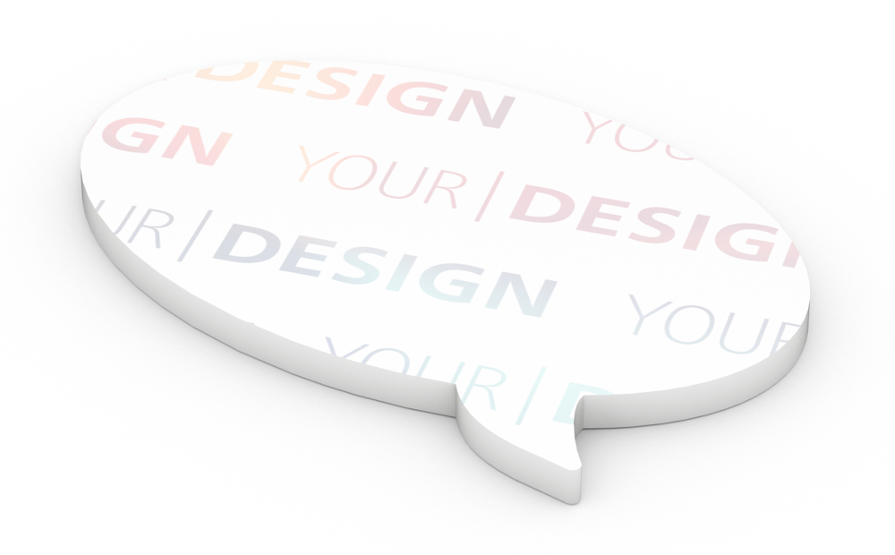 Haftnotizblock Form 100 × 72 mm, 50 Haftzettel, Sprechblase