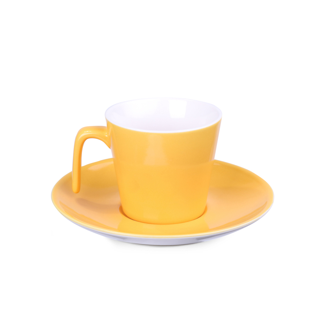 Tasse Eve Set 180ml gelb/weiß