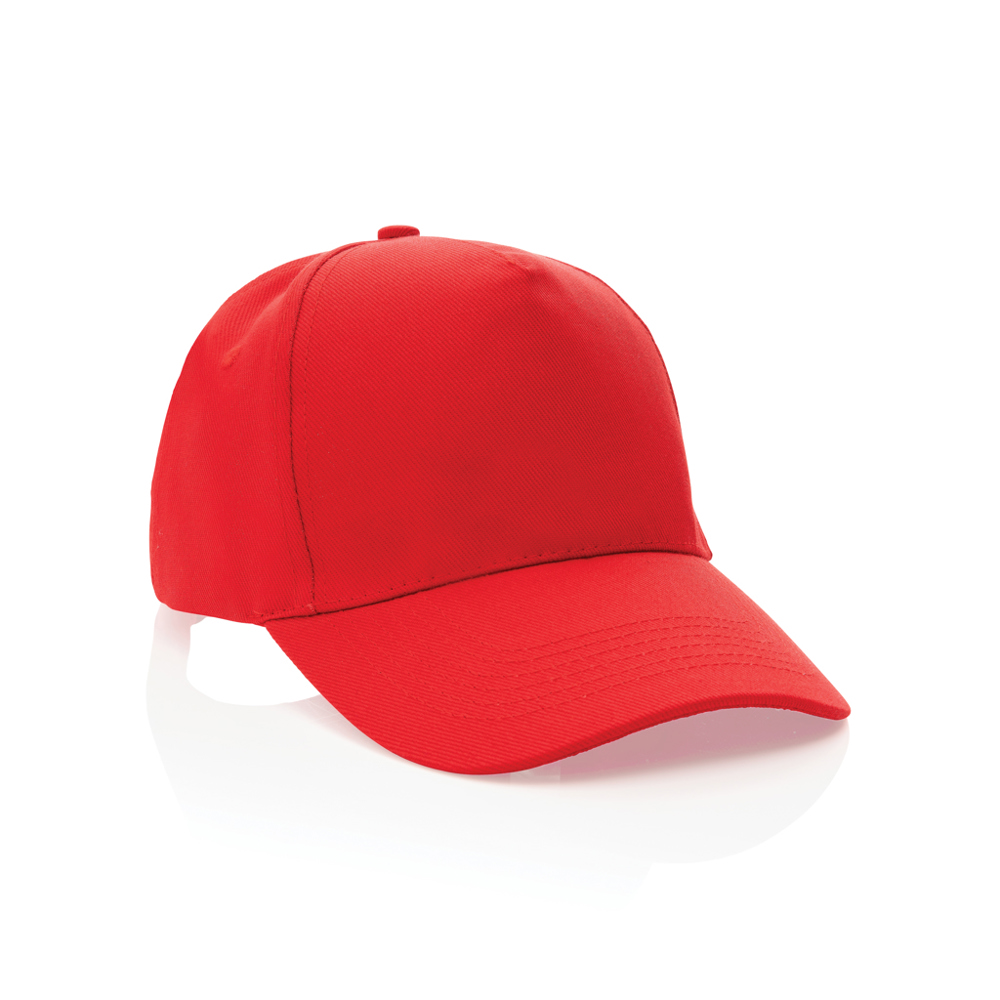 Impact 5 Panel Kappe aus 280gr rCotton mit AWARE™ Tracer - rot (± PMS Red 032)