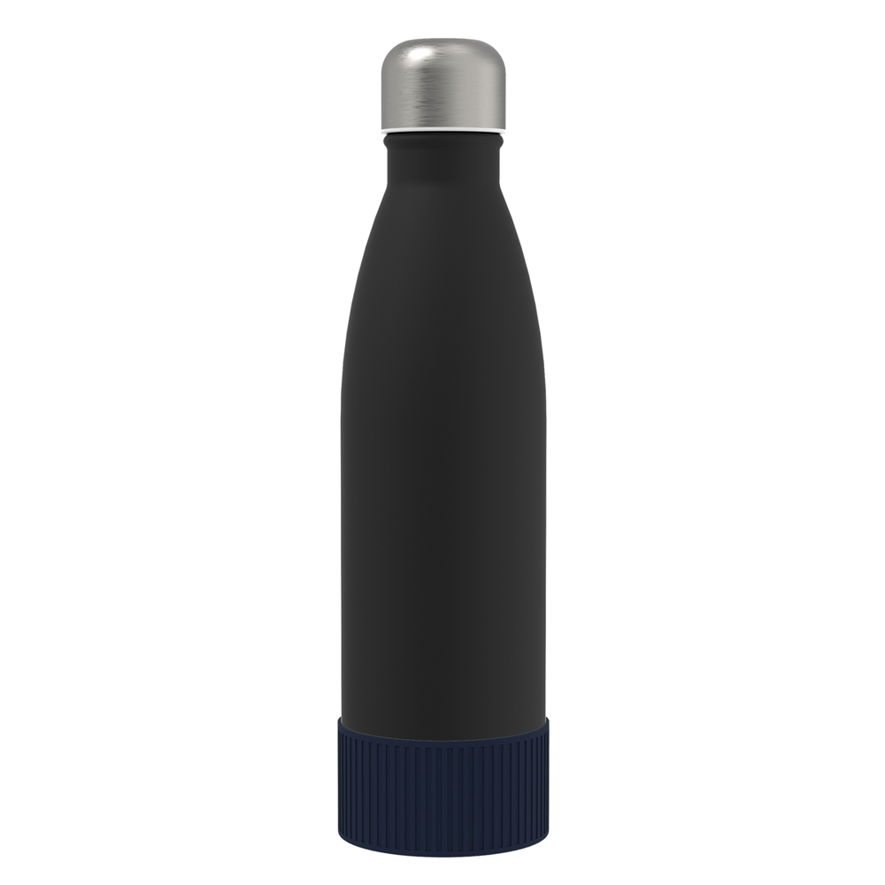 Trinkflasche RETUMBLER-myTOULON - schwarz, silber, marineblau