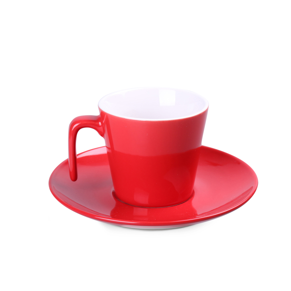 Tasse Eve Set 180ml rot/weiß