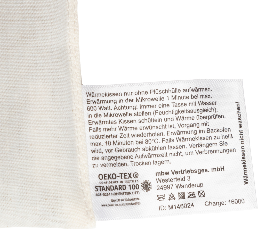 OEKO-TEX® Rapssamenkissen, natur, one size