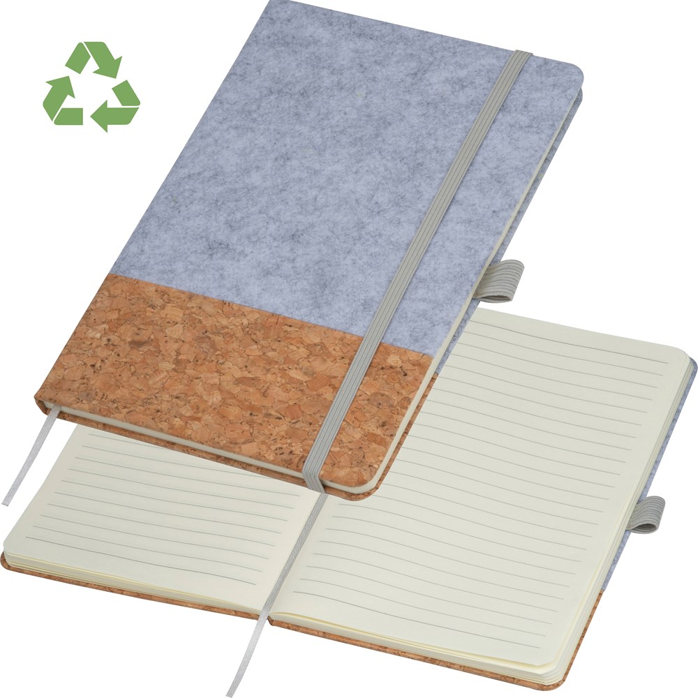 A5 Notizbuch mit Cover aus Kork und Filz TERESA