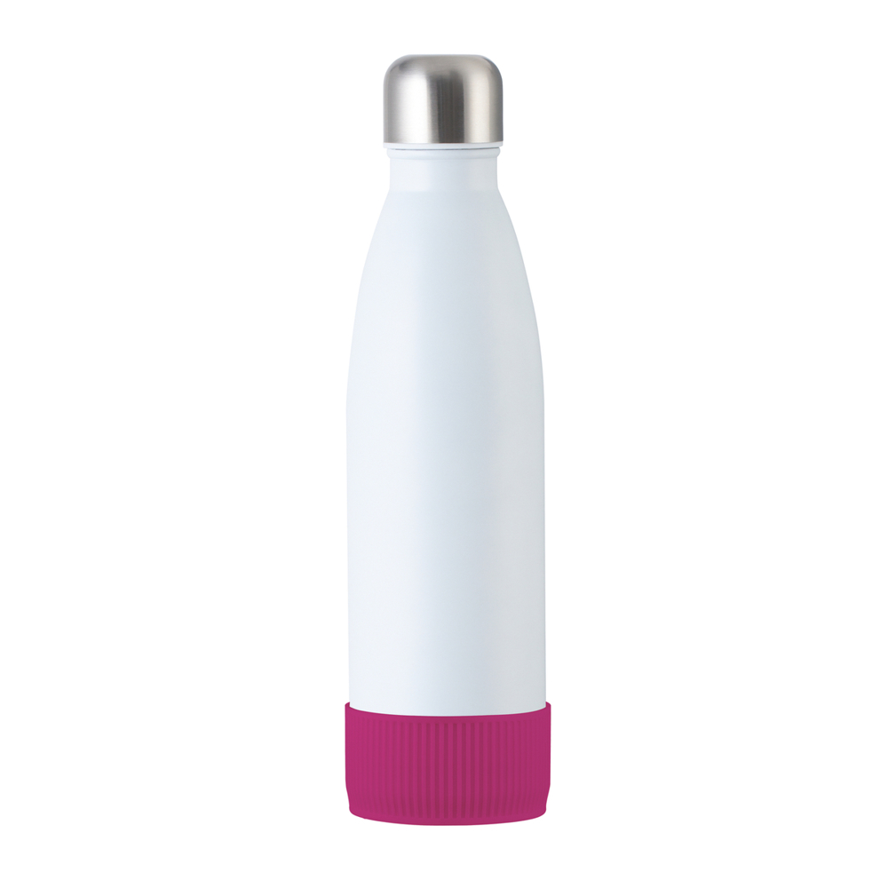 Trinkflasche RETUMBLER-myTOULON - magenta, weiß