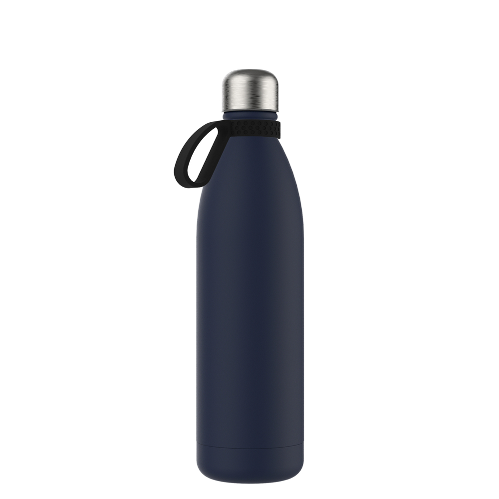 Thermotrinkflasche RETUMBLER-NIZZA XL - schwarz, marineblau, silber