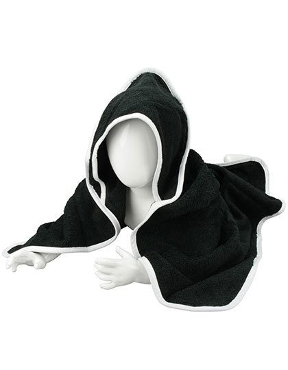 ARTG - Babiezz® Hooded Towel - Black, Black, White