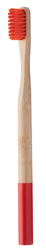 ColoBoo - Bambus-Zahnbürste - rot/natur