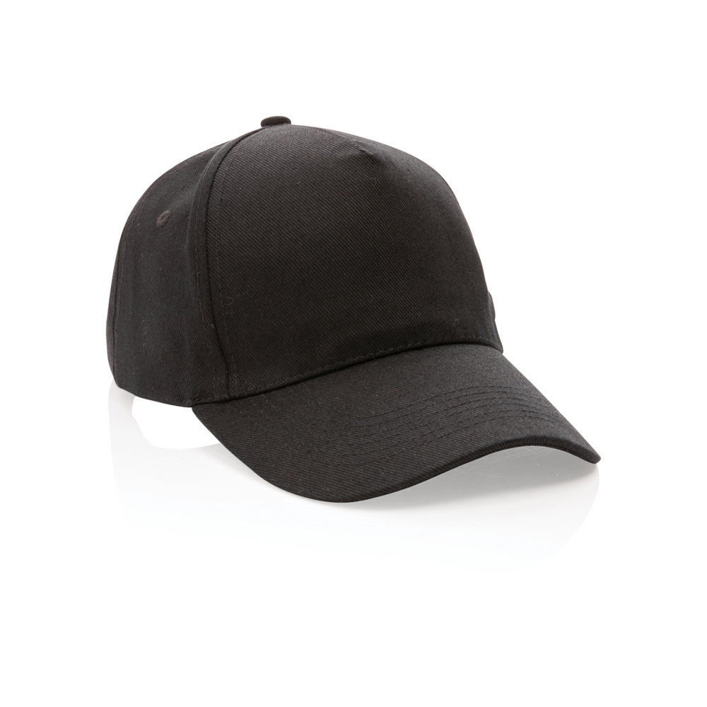 Impact 5 Panel Kappe aus 280gr rCotton mit AWARE™ Tracer - schwarz (± PMS Black)