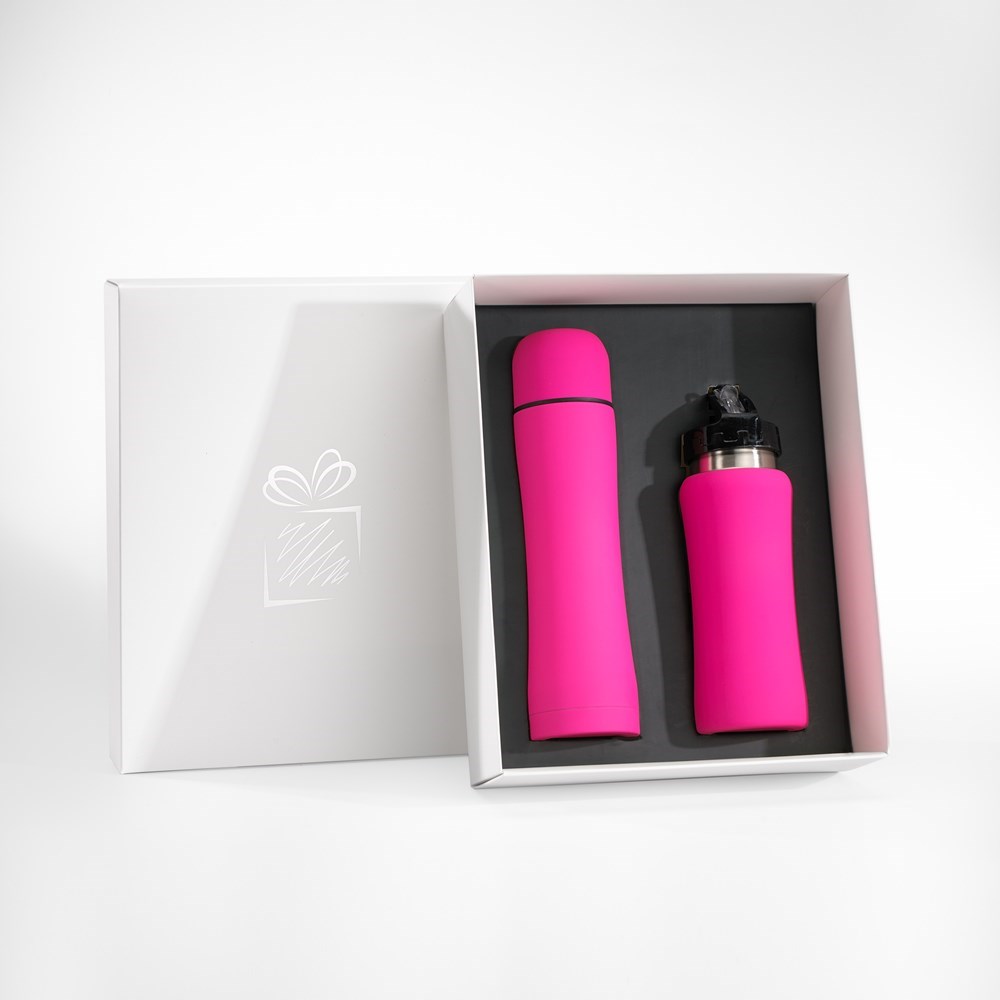 Set: Trinkflasche Und Thermosflasche Colorissimo - rosa