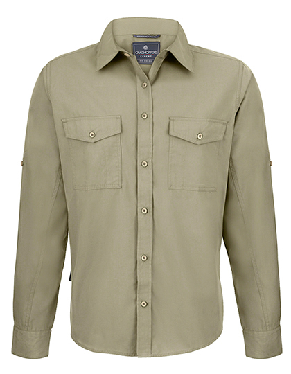 Craghoppers Expert - Expert Kiwi Long Sleeved Shirt - Pebble