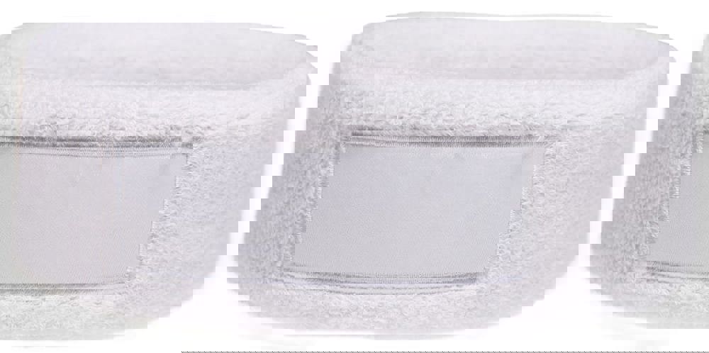 Frottier Stirnband mit Label - Weiß (WHITE) / Weiß