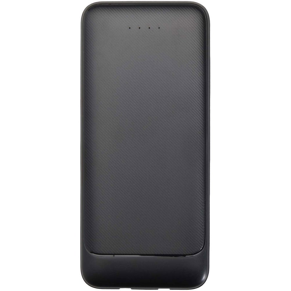 Adhil 10 W 10.000 mAh Powerbank aus recyceltem Kunststoff mit 2 integrierten Kabeln