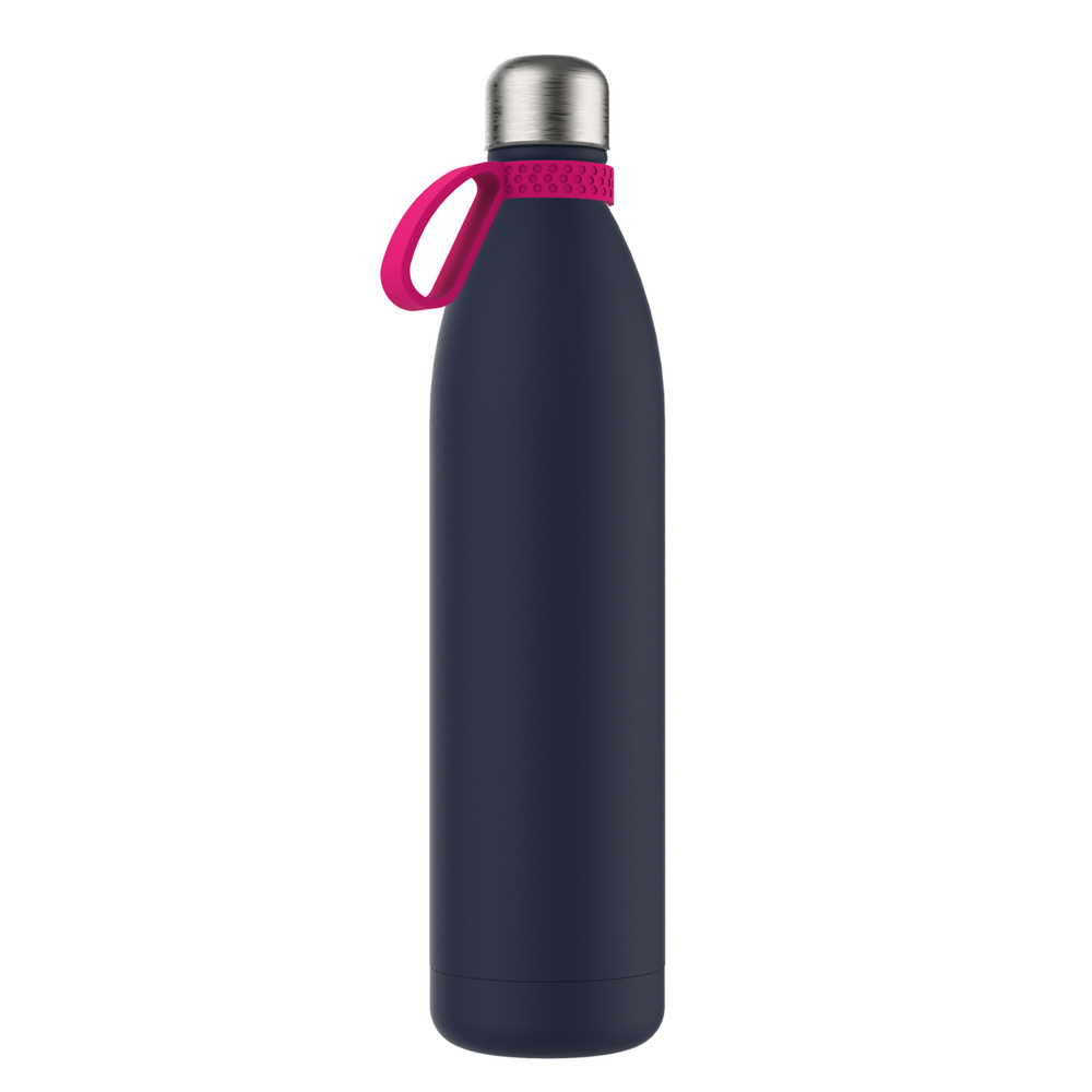 Thermotrinkflasche RETUMBLER-NIZZA XXL - magenta, marineblau, silber