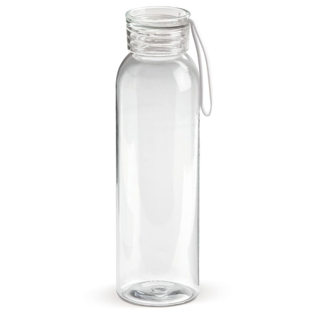 Trinkflasche 600ml - Transparent / Weiss