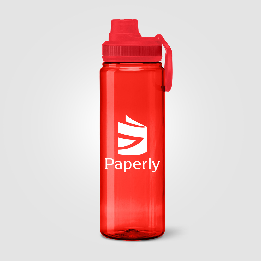 Alaska Sportflasche mit Tragegriff aus rPET - 800 ml - Rot (#BA0C2F)