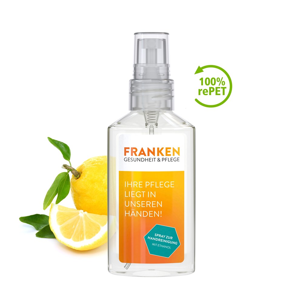 Handreinigungsspray, 50 ml, Body Label (R-PET)