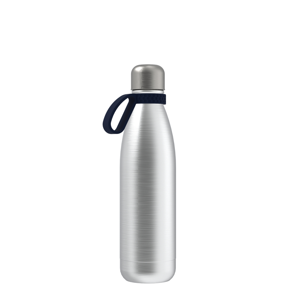 Thermotrinkflasche RETUMBLER-NIZZA - silber, marineblau