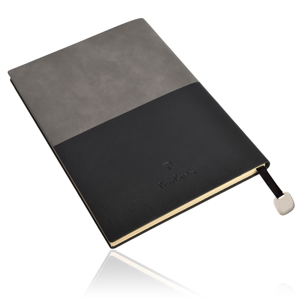 Pierre Cardin® REPORTER Notizbuch A5, grau/schwarz