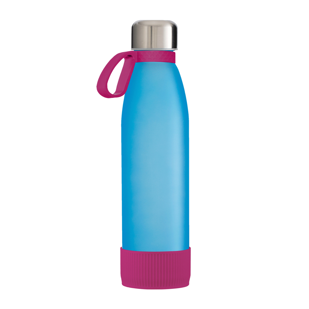 Trinkflasche GLASS - magenta, silber, cyan