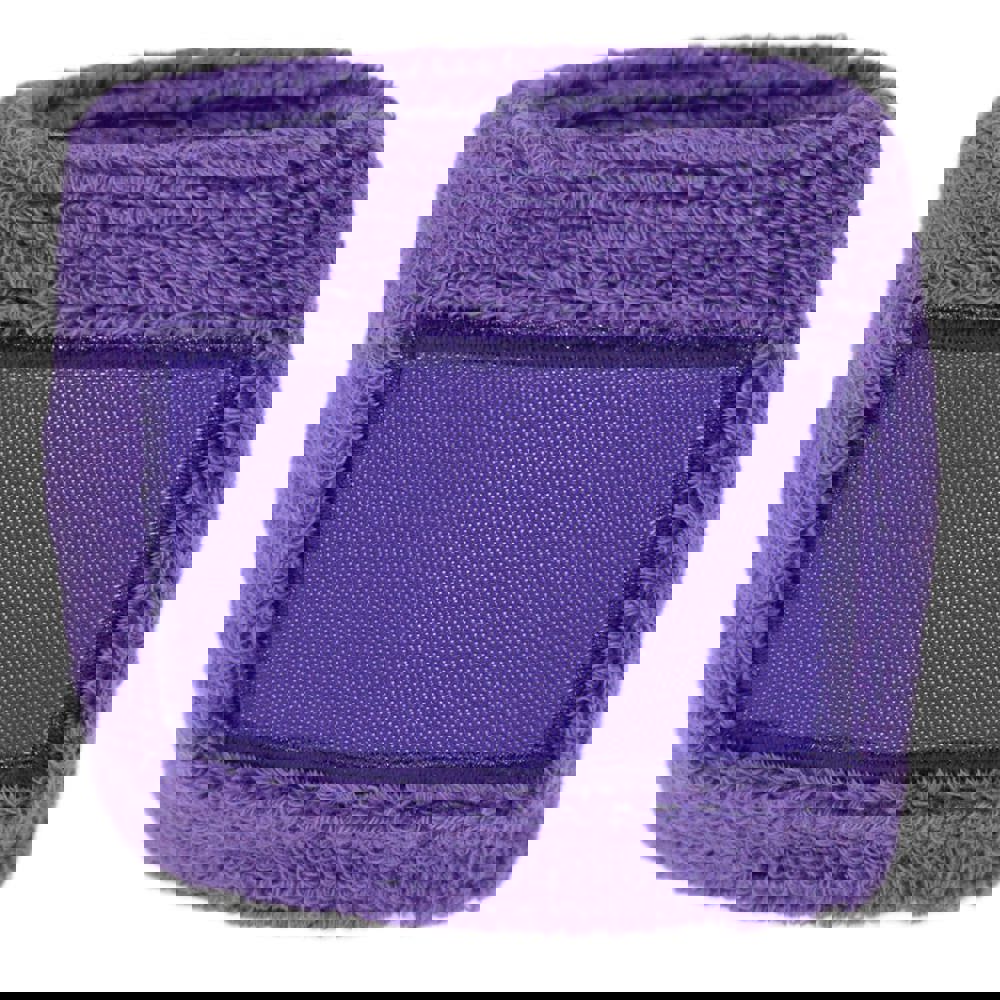 Frottier Armschweißband mit Label - Lila (PMS 268c) / Lila